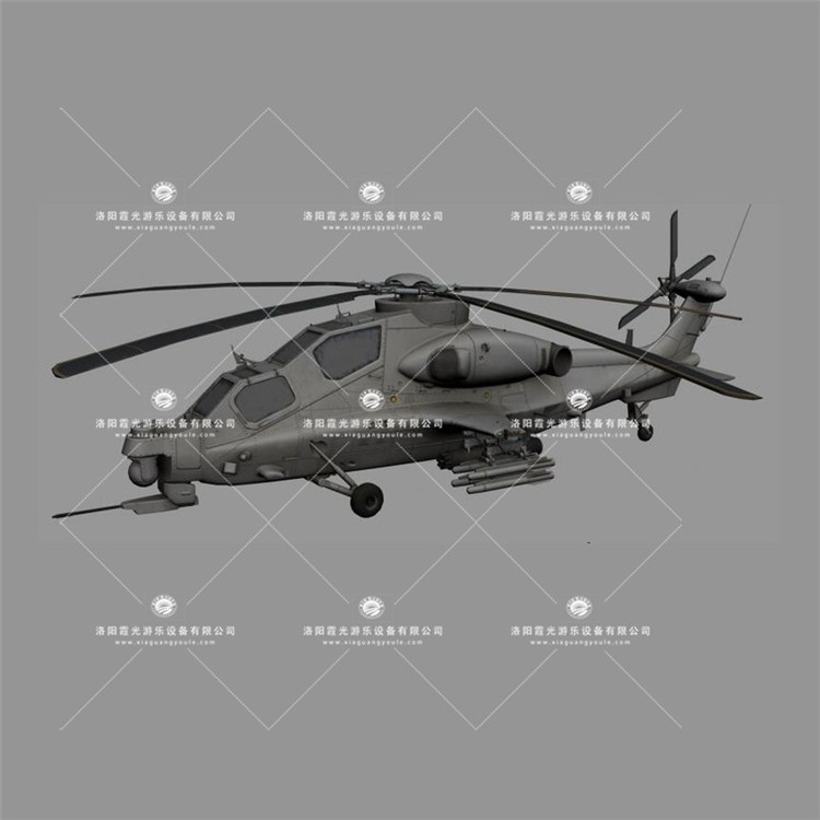 后安镇武装直升机3D模型